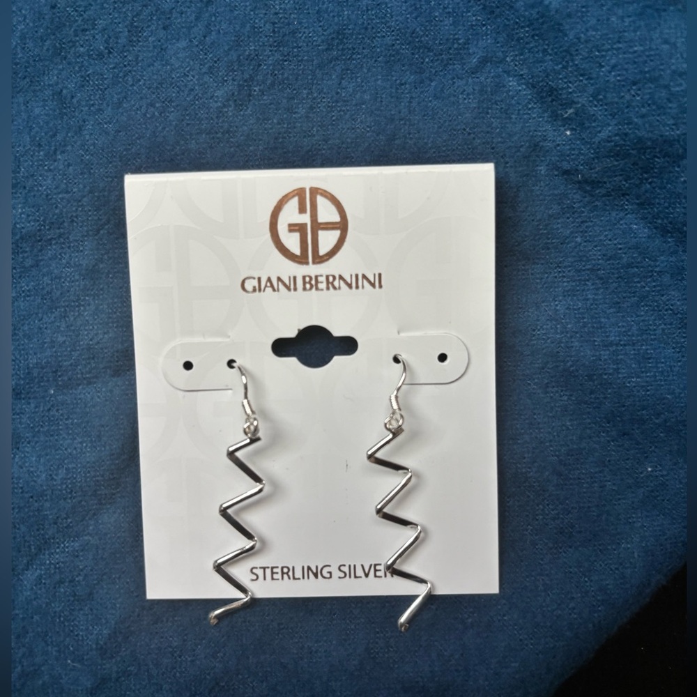 Giani Bernini Silver Squiggle Earrings